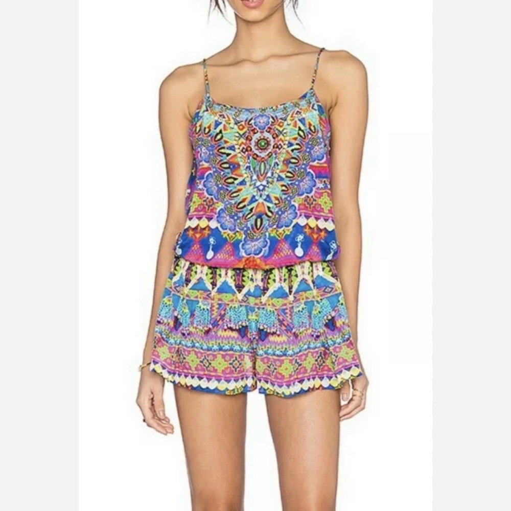 $499 Camilla Franks Artesania Camilla 100% silk Playsuit